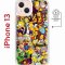 Чехол-накладка iPhone 13 Kruche Magnet Print Симпсоны