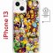 Чехол-накладка iPhone 13 Kruche Magnet Print Симпсоны