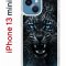 Чехол-накладка iPhone 13 mini Kruche Print Дикий леопард