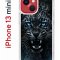 Чехол-накладка iPhone 13 mini Kruche Print Дикий леопард