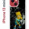 Чехол-накладка iPhone 13 mini Kruche Print Барт Симпсон