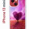 Чехол-накладка iPhone 13 mini Kruche Print Pink heart