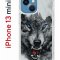 Чехол-накладка Apple iPhone 13 mini (606541) Kruche PRINT Волк