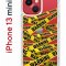 Чехол-накладка Apple iPhone 13 mini (606541) Kruche PRINT Warning
