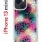 Чехол-накладка Apple iPhone 13 mini (606541) Kruche PRINT Цветные листья