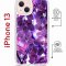 Чехол-накладка Apple iPhone 13 (610629) Kruche PRINT Purple leaves