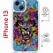 Чехол-накладка Apple iPhone 13 (610629) Kruche PRINT Colored beast
