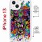 Чехол-накладка Apple iPhone 13 (610629) Kruche PRINT Colored beast
