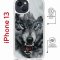 Чехол-накладка Apple iPhone 13 (610629) Kruche PRINT Волк