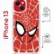 Чехол-накладка Apple iPhone 13 (610629) Kruche PRINT Человек-Паук красный