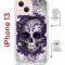 Чехол-накладка iPhone 13 Kruche Magrope Print Sugar Skull