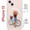 Чехол-накладка Apple iPhone 13 (610629) Kruche PRINT Велосипедная прогулка