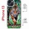 Чехол-накладка Apple iPhone 13 (610629) Kruche PRINT Крадущийся тигр