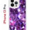 Чехол-накладка iPhone 13 Pro Kruche Print Purple leaves