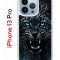 Чехол-накладка iPhone 13 Pro Kruche Print Дикий леопард