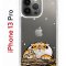 Чехол-накладка iPhone 13 Pro Kruche Print тигр первый снег
