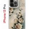 Чехол-накладка iPhone 13 Pro Kruche Print Белая роза