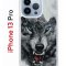 Чехол-накладка Apple iPhone 13 Pro (606543) Kruche PRINT Волк