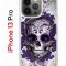 Чехол-накладка Apple iPhone 13 Pro (606543) Kruche PRINT Sugar Skull