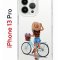 Чехол-накладка Apple iPhone 13 Pro (606543) Kruche PRINT Велосипедная прогулка