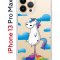 Чехол-накладка Apple iPhone 13 Pro Max (606544) Kruche PRINT Flying Unicorn