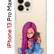 Чехол-накладка Apple iPhone 13 Pro Max (606544) Kruche PRINT Pink Hair