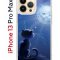 Чехол-накладка iPhone 13 Pro Max Kruche Print Лунный кот