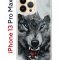 Чехол-накладка iPhone 13 Pro Max Kruche Print Волк