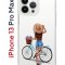 Чехол-накладка iPhone 13 Pro Max Kruche Print Велосипедная прогулка