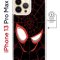 Чехол-накладка Apple iPhone 13 Pro Max (610637) Kruche PRINT Человек-Паук черный