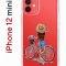 Чехол-накладка iPhone 12 mini Kruche Print Велосипедная прогулка