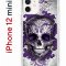 Чехол-накладка iPhone 12 mini Kruche Print Sugar Skull