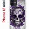 Чехол-накладка iPhone 12 mini Kruche Print Sugar Skull