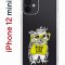 Чехол-накладка iPhone 12 mini Kruche Print Сова в очках