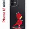 Чехол-накладка iPhone 12 mini Kruche Print Девочка с зонтом