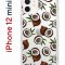 Чехол-накладка iPhone 12 mini Kruche Print Кокосы