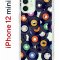 Чехол-накладка iPhone 12 mini Kruche Print Виниловые пластинки