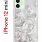 Чехол-накладка iPhone 12 mini Kruche Print White roses