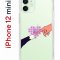 Чехол-накладка iPhone 12 mini Kruche Print Котолюбовь