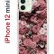 Чехол-накладка iPhone 12 mini Kruche Print цветы