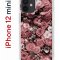 Чехол-накладка iPhone 12 mini Kruche Print цветы