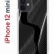 Чехол-накладка iPhone 12 mini Kruche Print Line black