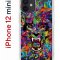 Чехол-накладка iPhone 12 mini Kruche Print Colored beast