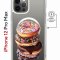 Чехол-накладка iPhone 12 Pro Max Kruche Magnet Print Donuts