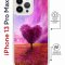 Чехол-накладка iPhone 13 Pro Max Kruche Magrope Print Pink heart