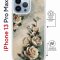 Чехол-накладка iPhone 13 Pro Max Kruche Magrope Print Белая роза