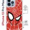 Чехол-накладка Apple iPhone 13 Pro Max (610628) Kruche PRINT Человек-Паук красный