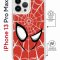 Чехол-накладка Apple iPhone 13 Pro Max (610628) Kruche PRINT Человек-Паук красный