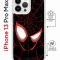 Чехол-накладка Apple iPhone 13 Pro Max (610628) Kruche PRINT Человек-Паук черный
