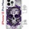 Чехол-накладка iPhone 13 Pro Max Kruche Magrope Print Sugar Skull